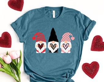 Valentines Gnome Shirt, LOVE Valentines Y'All  Shirt, Leopard Heart Shirt,Cute Valentines Day Shirt, Cute Heart Shirt, Happy Valentines