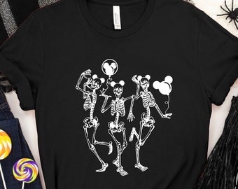 Dancing Skeleton Halloween Shirt, Halloween Boo, Halloween Black Cat Pumpkin Spooky Season, Sanderson Sister Shirt, Funny Halloween Shirt