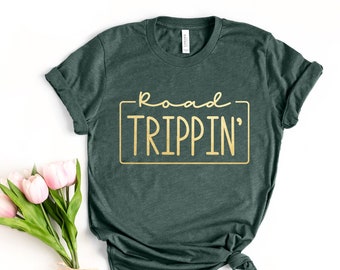Road Trippin Shirt, Road Trip Group Shirt, ,Road Trippin', Road Tripping, Family Vacation Shirts, Weekend Getaway Shirts