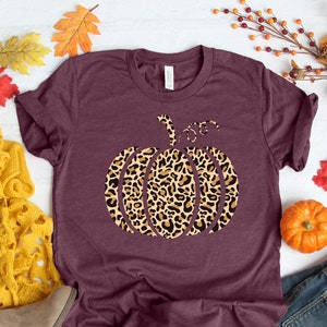 Leopard Pumpkin Shirt, Cheetah Pumpkin Shirt,Thanksgiving Shirt, Thankful Shirt,Fall Shirt, Hello Pumpkin,Family Matching Shirt