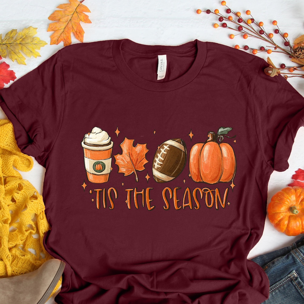 Thanksgiving Shirt Tis The Season, Fall Coffee Shirt, Hot Coffee Shirt, Coffee Lovers Shirt, Fall Shirt, Pumpkin Latte Drink, Thanksgiving,Pumpkin Spice Shirt Thanksgiving Dinner