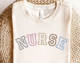 Embroidered Nurse Sweatshirt, Embroidered Nursing Shirt, Embroidered Registered Nurse Shirt, Nursing Hoodie, Nursing School Shirt, Nursing