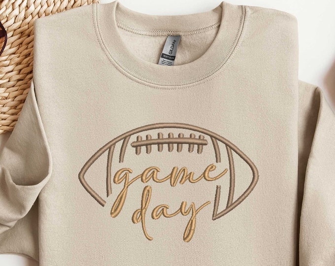 Embroidered Game Day Shirt, Tis The Season Shirt, Embroidered Fall Shirt, Touchdown Football Shirt Sweatshirt, Embroidered Thanksgiving Tee