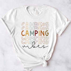 Camping Vibes Shirt, Messy Bun, Camping Shirt, Camping Crew Shirt, Family Camping Shirt, Girls Weekend Trip, Vacay Mode, Family Vacay Mode
