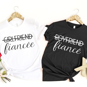 Girlfriend Fiancee Shirt, Boyfriend Fiance Shirt, Matching Couples Shirt, Engagement Shirt, Wedding Shirts, Bridal Gift, Engagement