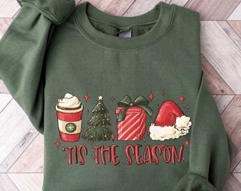 Tis The Season Sweatshirt, Christmas Tis The Season Sweatshirt, Merry Christmas Shirt, Christmas Sweatshirt, Cute Winter Hoodie
