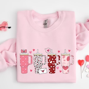 Retro Obsessive Cup Disorder Valentine&#39;s Day Sweatshirt, Valentines Candy Heart Shirt, Love Cup Valentine Gift, Happy Valentines Day