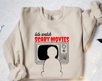 Halloween Scary Movies Shirt, Halloween Pumpkin Sweatshirt, Halloween Town Tee, Halloween Sweatshirt, Spooky Town Sweatshirt, Family Ghost