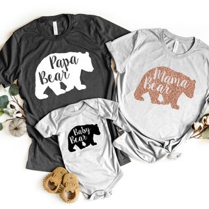 Papa Bear Mama Bear Baby Bear Shirt, Mom Dad Baby Shirts, Family Matching Shirt, Fathers Day Shirt, Mothers Day Shirt, Family Shirts