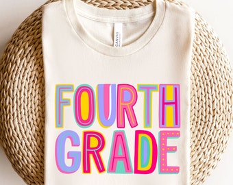 Fourth Grade Rainbow Shirt, 4th Grade Squad Shirt, Fourth Grade Squad Shirt, 4th Grade Shirt, Fourth Grade Shirt, Fourth Grade Is Groovy Tee