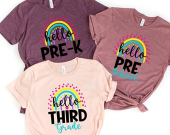 Hello First Grade Shirt, Hello Second Grade Teacher Shirt, Hello Second Grade, Hello Third Grade, Hello Fourth Grade,Hello Fifth Grade Shirt