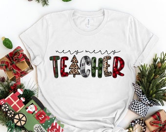 Camisa de maestro muy feliz, camisa de Navidad de maestro, regalo de Navidad para maestro, camisa de Navidad, es la época más maravillosa del año