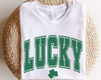St Patrick's Day Lucky Sweatshirt, Women's St Patty's shirt, Shamrock tee, St Patrick's Day Tee,Cute St Patty's Shirt,Shamrock Sweatshirt