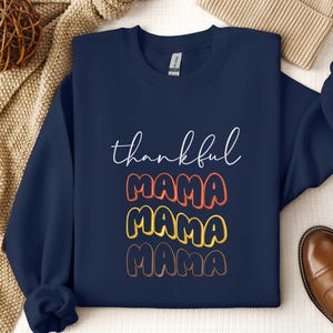 Embroidered Thankful Mama Shirt, Tis The Season Shirt, Embroidered Fall Mama Shirt, Touchdown Fall Sweatshirt, Embroidered Thanksgiving Tee