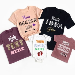 Personalized Shirt, Add Your Own Text, Custom Logo Shirts, Custom Design Shirt, Customized Shirts, Custom Text on Shirt, Custom Family