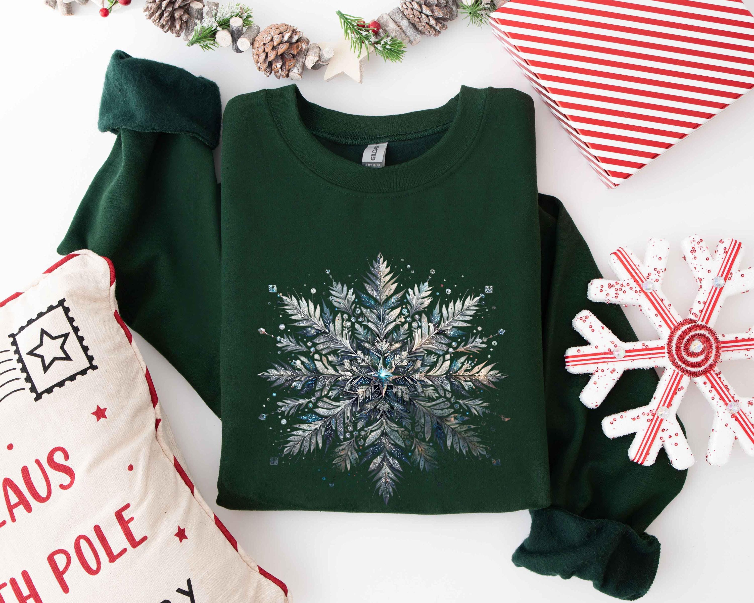 Snowflake Clothes Snowflake Sweatshirt, Christmas Snowflake T-shirt, Snowflake Winter ...