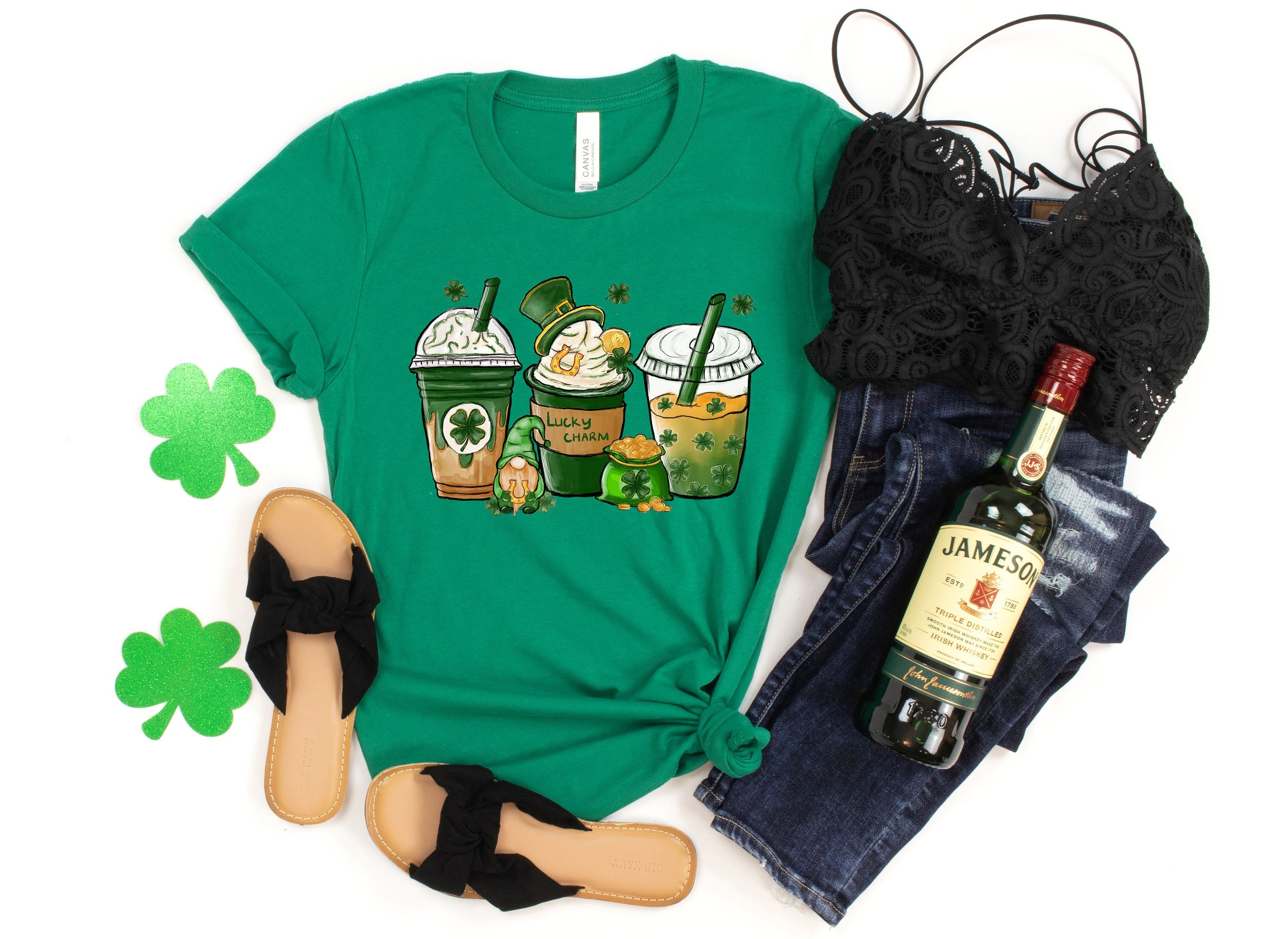 Discover St. Patrick's Coffee Shirt, Lucky Latte Shirt, St Patrick's Day Shirt
