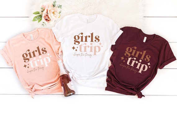 Girls Trip Airport Shirt, Girls Trip Cheaper Than Therapy, Girls Weekend, Girls Vacation Shirt,Girls Weekend Trip,Vacay Mode Shirt