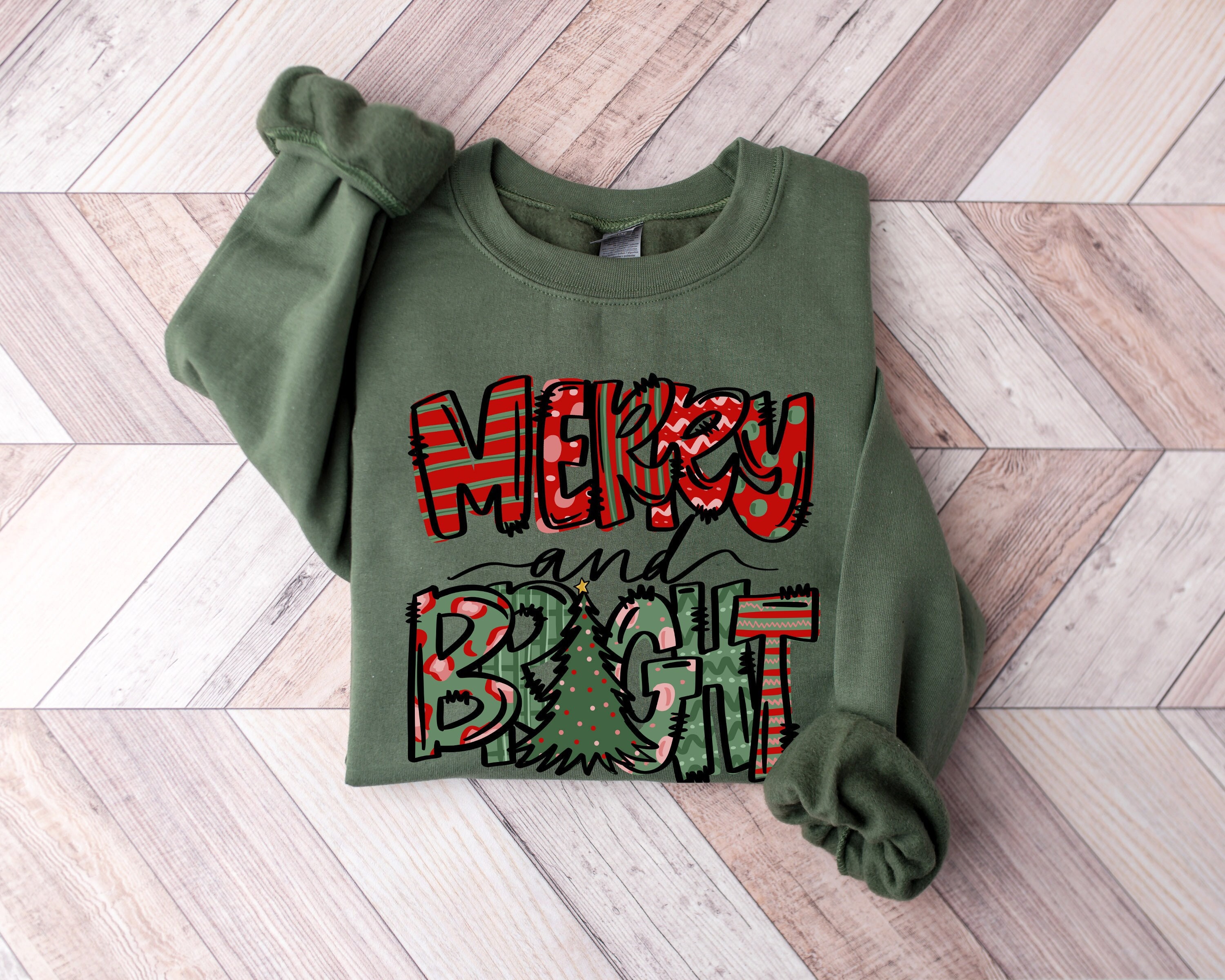 Merry and Bright Sweatshirt, Christmas Shirts, Family Christmas Hoodies, Christmas Sweatshirts for Women, Merry Christmas Sweatshirt