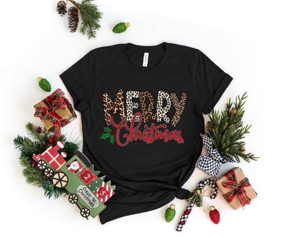 Merry Christmas Leopard , Love Christmas Y'all Shirt,Christmas Shirt,It is the Most Wonderful Time Of The Year,Matching Family Tee