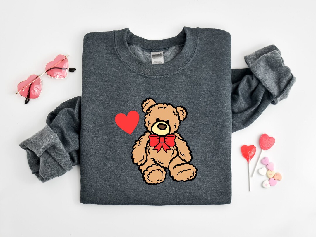 Bear Valentine Shirt, Cute Bear, Teddy Bear, Heart Valentine Shirt ...