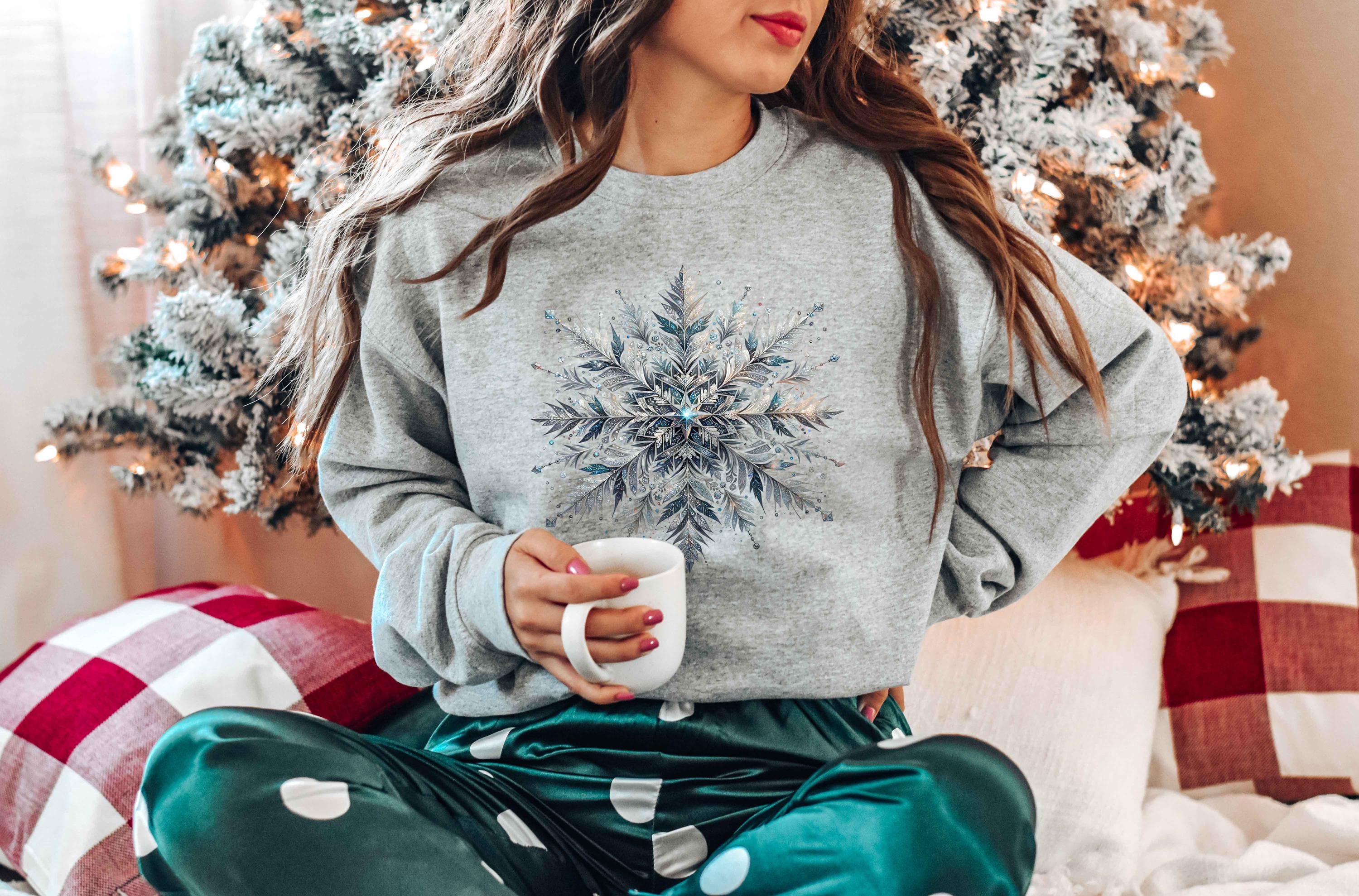 Snowflake Clothes Snowflake Sweatshirt, Christmas Snowflake T-shirt, Snowflake Winter ...