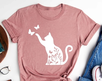 Camiseta de mamá gata: regalo floral para amantes de los gatos