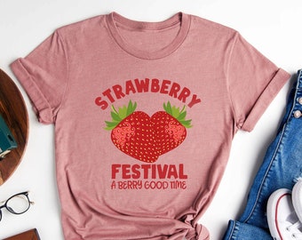 Strawberry Shirt, Berry Lover Shirt, Fruit Tshirt, Foodie Clothing Gift, Strawberry Garden Tee, Fruit Shirt,Summer Shirt,Country Music Shirt