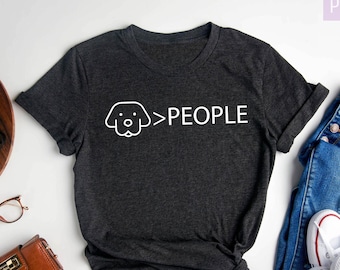 Camiseta "Los perros son más importantes que las personas": camiseta divertida para amantes de los perros