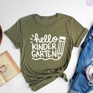 Hello Kindergarten Shirt, Kindergarten Shirts Teacher Shirt, Student Shirts, Teacher Appreciation Gift, Teacher Gift, Back to School Shirt