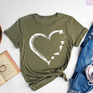 Football Heart Shirt: Game Day Spirit Tee