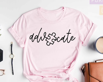 Autism Awareness Shirt , Advocate Shirt,  Autism Shirt, Autism Mom Shirt,  Autism Support Shirt, Accept Adapt Advocate