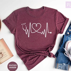 Nurse Shirt, RN Shirts, Nurse Heart Shirt, Nurse Shirt, Nursing School T Shirt, Nursing School Tee, Nurse Shirt, Funny Nursing Shirt