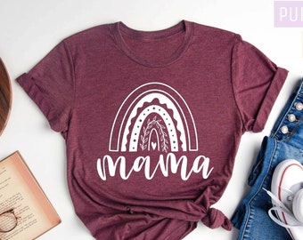 Rainbow Mama Shirt, Mama Shirt, Mom Shirt, Shirt for Mom, Mothers Day Shirt, New Mom Shirt, Pregnancy Announcement, Birthday Gift Mom