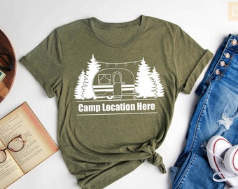 Camp Shirt, Custom Camp Shirt, Custom Camping Tshirt, Custom Family Camping, Personalized Camp Shirt, Camper, Camping Shirt, Camping Gift