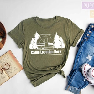 Camp Shirt, Custom Camp Shirt, Custom Camping Tshirt, Custom Family Camping, Personalized Camp Shirt, Camper, Camping Shirt, Camping Gift bild 1