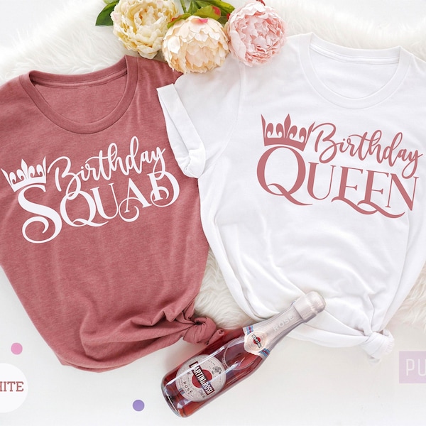 Birthday Squad Shirts, Birthday Queen Shirt, Birthday Party Shirts, Birthday Shirts for Women, Birthday Crew Shirt, Friends Birthday Shirt