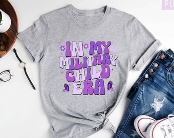 In My Military Child Era Shirt - Purple Up Army Tee