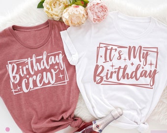 Birthday Crew Shirts, Birthday Squad Tshirt, Its My Birthday Shirt, Birthday Party Shirts, Funny Birthday T-Shirts, Gift For Birthday