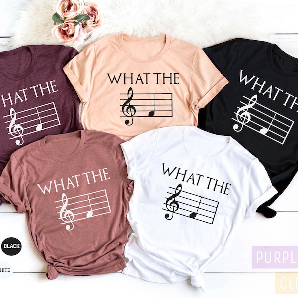 What The F Musical Note Shirt, Musician Shirt, Pianist, Music Lover Tshirt, Piano, Funny, Sarcastic, Novelty, Gift