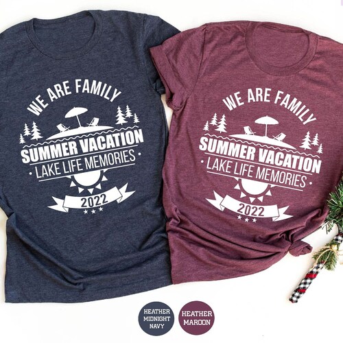 family lake trip shirts
