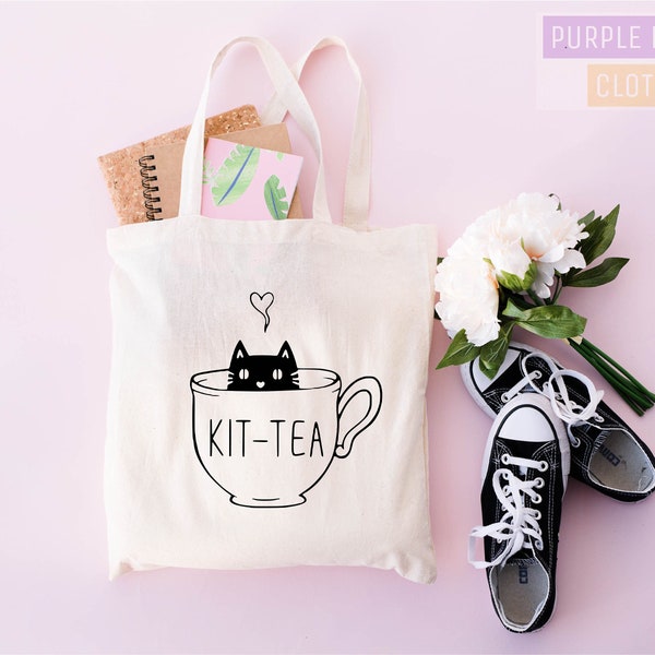 Cat Tote Bag, Cat Owner Gift, Cat Lover Gift, Cute Tote Bag, Canvas Tote Bag, Tote Bag With Zipper, Zipper Tote Bag, Zipper Tote,Weekend Bag