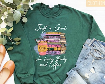 Book and Coffee Lover Sweatshirt: Bookish Reading Shirt