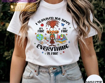 I Survived 100 Days Shirt: Teacher School Tee