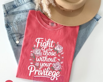 Equality Activist Comfort Colors Shirt: Social Justice Book Stack
