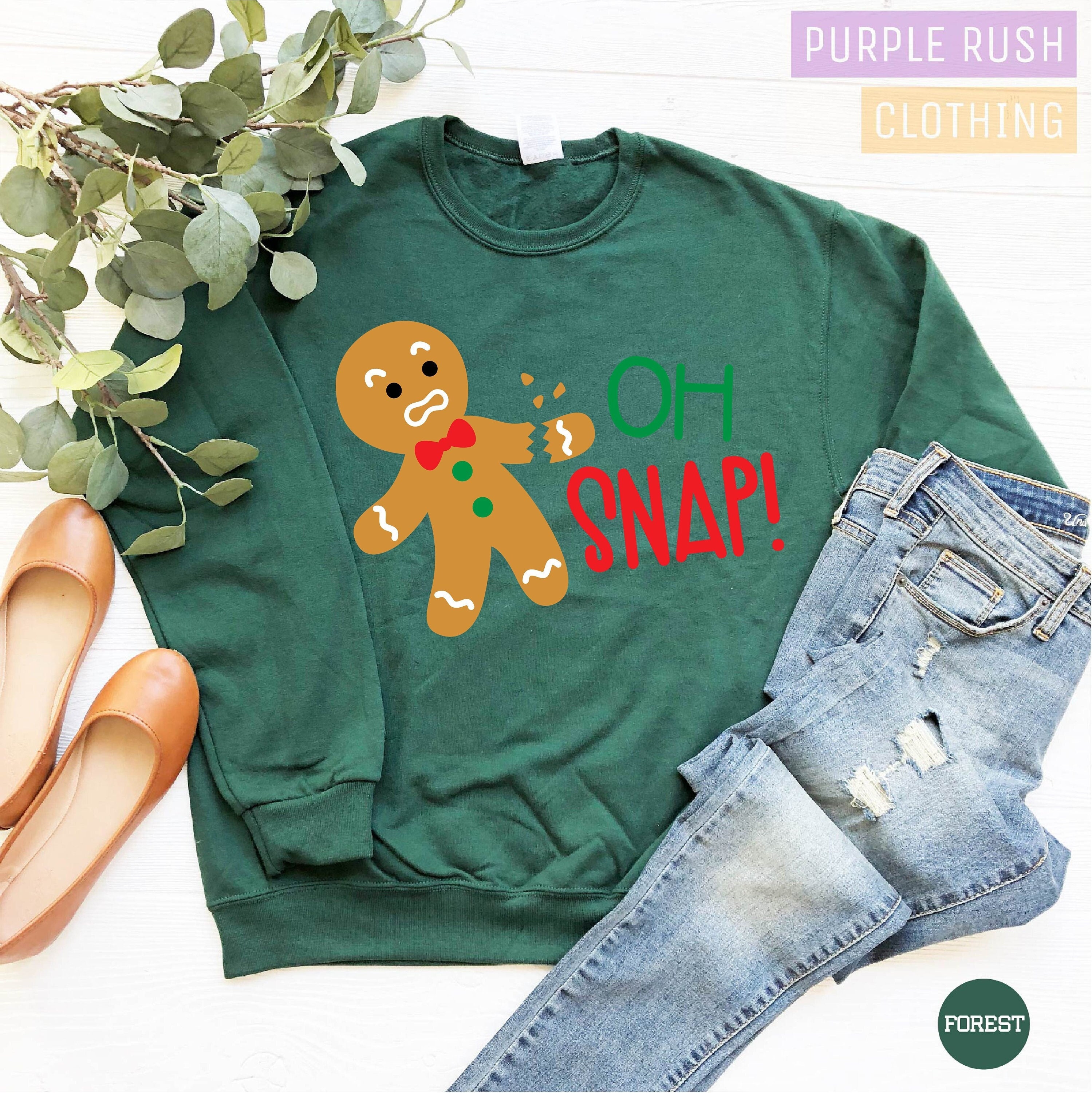 Oh Snap Gingerbread Man Gingerbread Sweater Christmas - Etsy