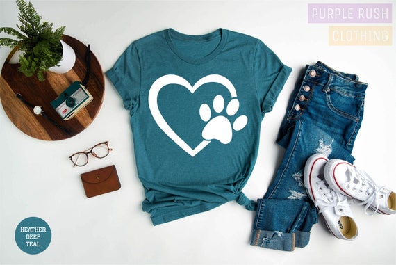 Paw Love Shirt, Dog Paw Shirt, Dog Mom Shirt, Mom Shirt, Dog Lover Shirt, Pet Lover Shirt, Mothers Day, Paw Prints Shirt, Gift for Dog Lover