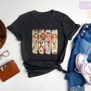 Cupid Coquette Bow Shirt, Retro Valentine Shirt, Baby Cupid Shirt, Valentine Day Shirt, Baby Angels Cupid Shirt, Girly Valentine Shirts