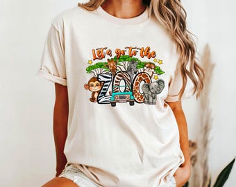 Let's Go To The Zoo Shirt, Cute Safari Animal Tee, Family Zoo Trip Matching Outfit, Fun Wildlife Adventure Shirt, Kids Zoo Day Gift Idea