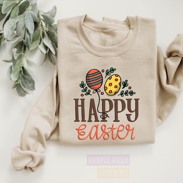 Happy Easter Sweatshirt, Easter Gifts, Christian Easter Crewneck, Easter Eggs, Easter Egg Hunt, Easter Egg Tokens, Holly Jolly, Easter Day